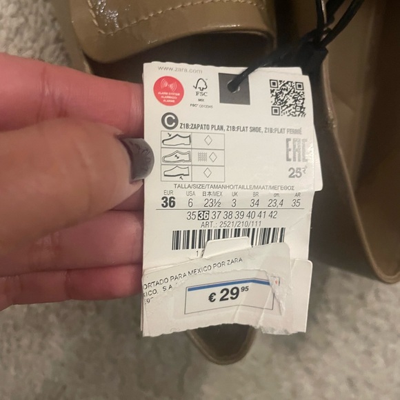 Zara beige flats - New with tags - size 36 - Picture 4 of 4
